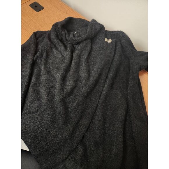NWT Maurices black 2x Metallic Asymmetrical Cardigan (L) - Picture 3 of 6